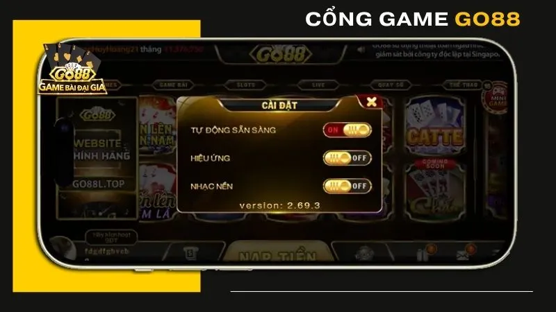 Cài đặt ứng dụng GO88 không bị mất phí